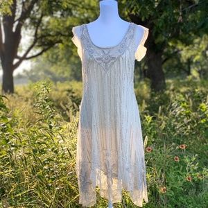 Joyfolie Bead-Embroidered Jaci Dress in Champaign